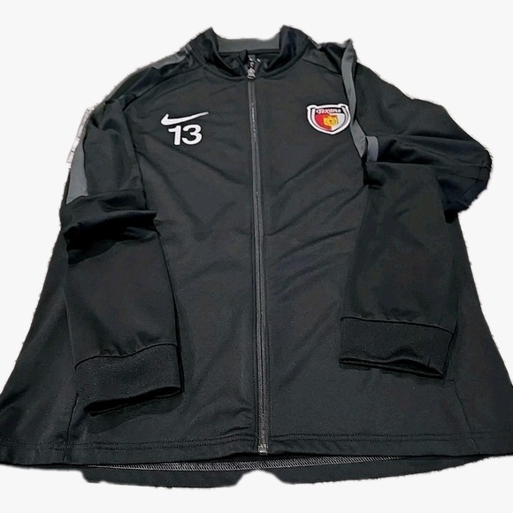 Nike Houston Texans Full Zip Jacket #13 NFL Sz Large Black Football Sm Flaw Arm - Picture 11 of 12